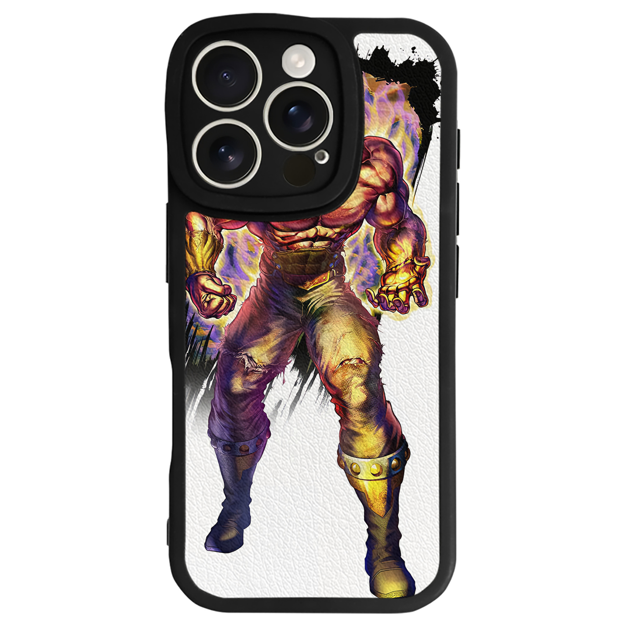 （画像用） 北斗の拳 Fist of the North Star 【iPhone 16シリーズ対応】シリコンスマホケース（レザー調） 材質：シリコン